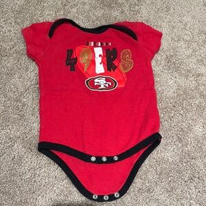 💜 3 for $10 San Francisco 49ers Red Baby Onesie